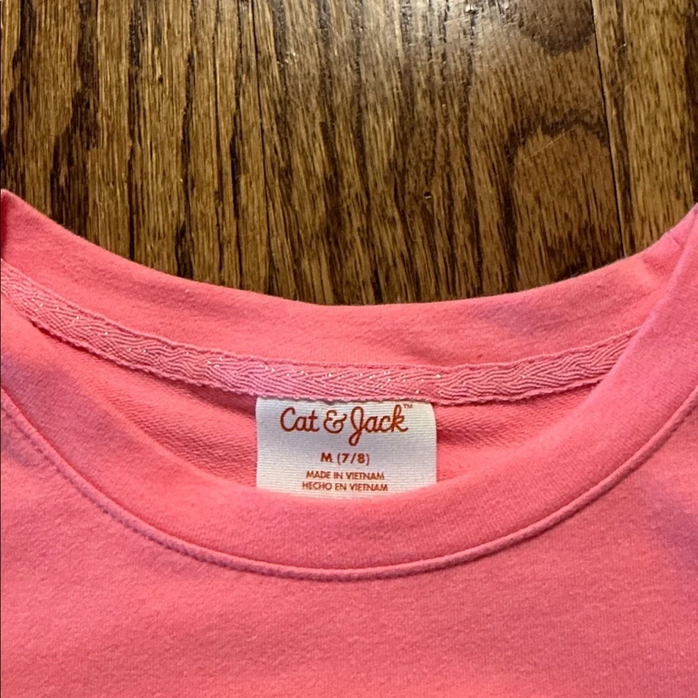 Cat & Jack 3/4 sleeve girls dress with heart detail NWOT MEDIUM (7/8)